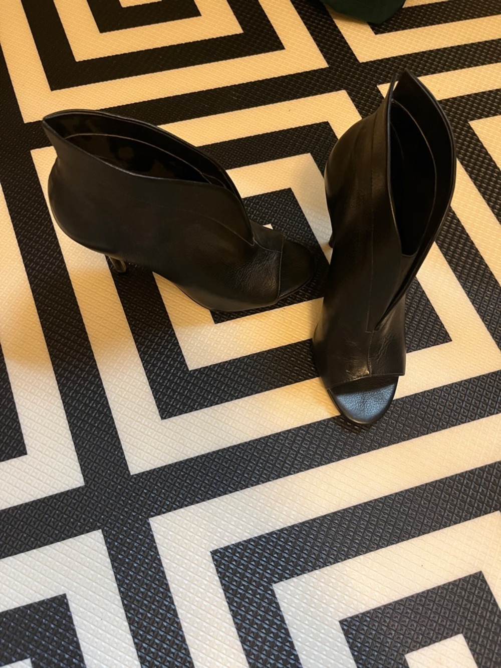 Aldo Women's Black Peep-Toe Ankle Booties